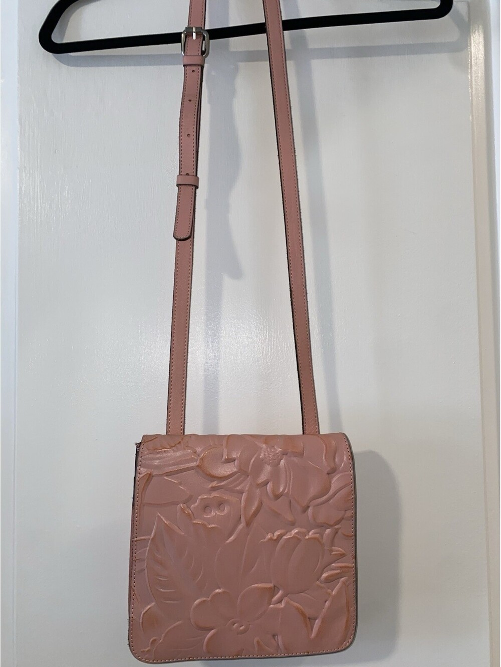 PATRICIA NASH Leather Collection Granada Floral Crossbody Blush, Pink - Picture 3 of 9